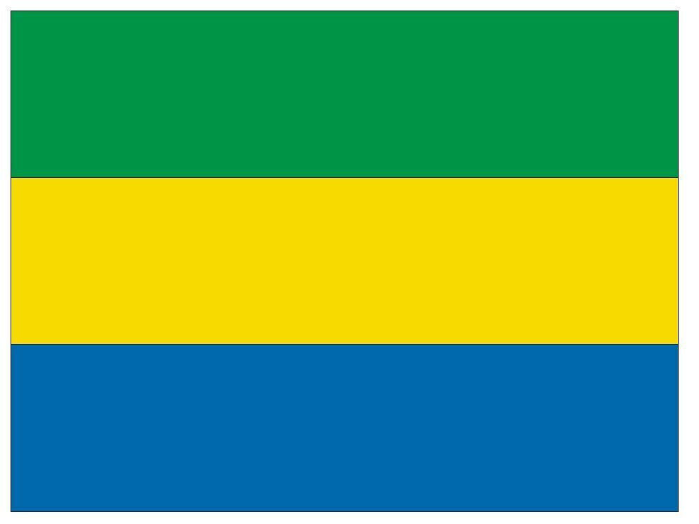 Gabon International Flag Sticker Decal