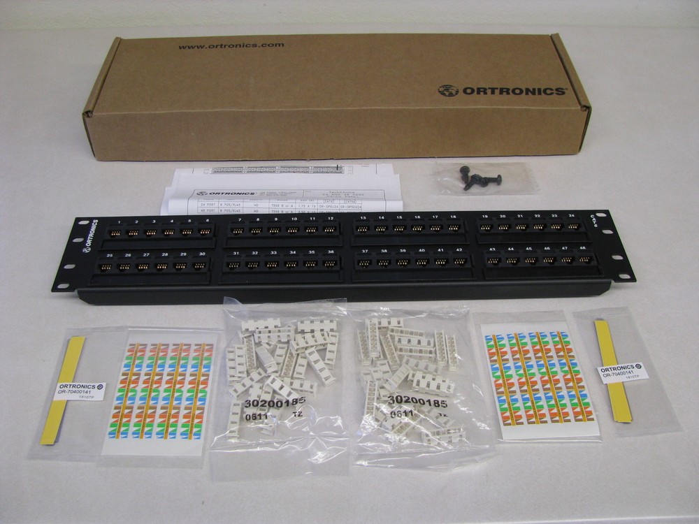 Ortronics TechChoice Cat6 48-Port Patch Panel OR-SP6U48 ~STSI