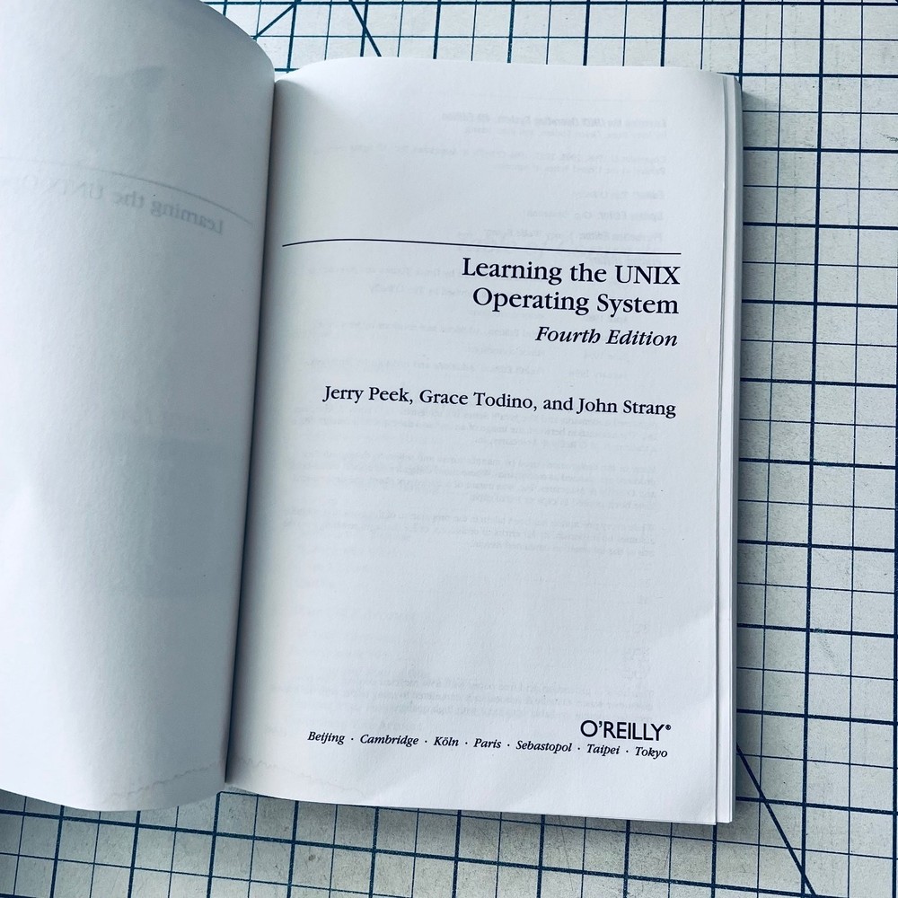 O'Reilly Learning the UNIX Operating System Manual 4th Ed 1998 Vintage Computing