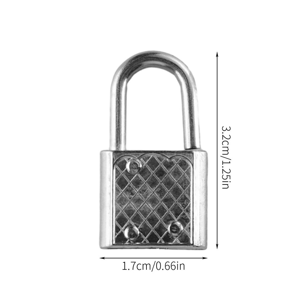 5Pcs Small Metal Padlocks Security Needs Metal Silver Mini Tiny Luggage Art Lock