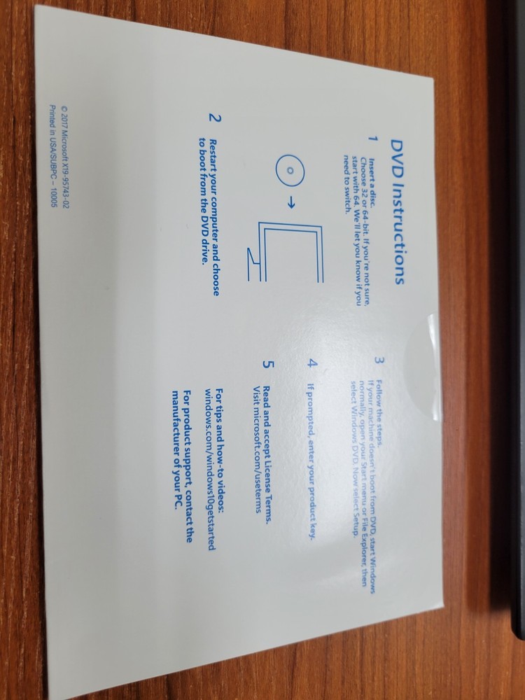 Windows 10 Pro 64bit English Full version DVD (No Key)