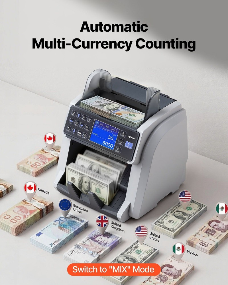 CIS-Based Money Counter: Front/Back Scan, Denomination ID, Total Value Calc