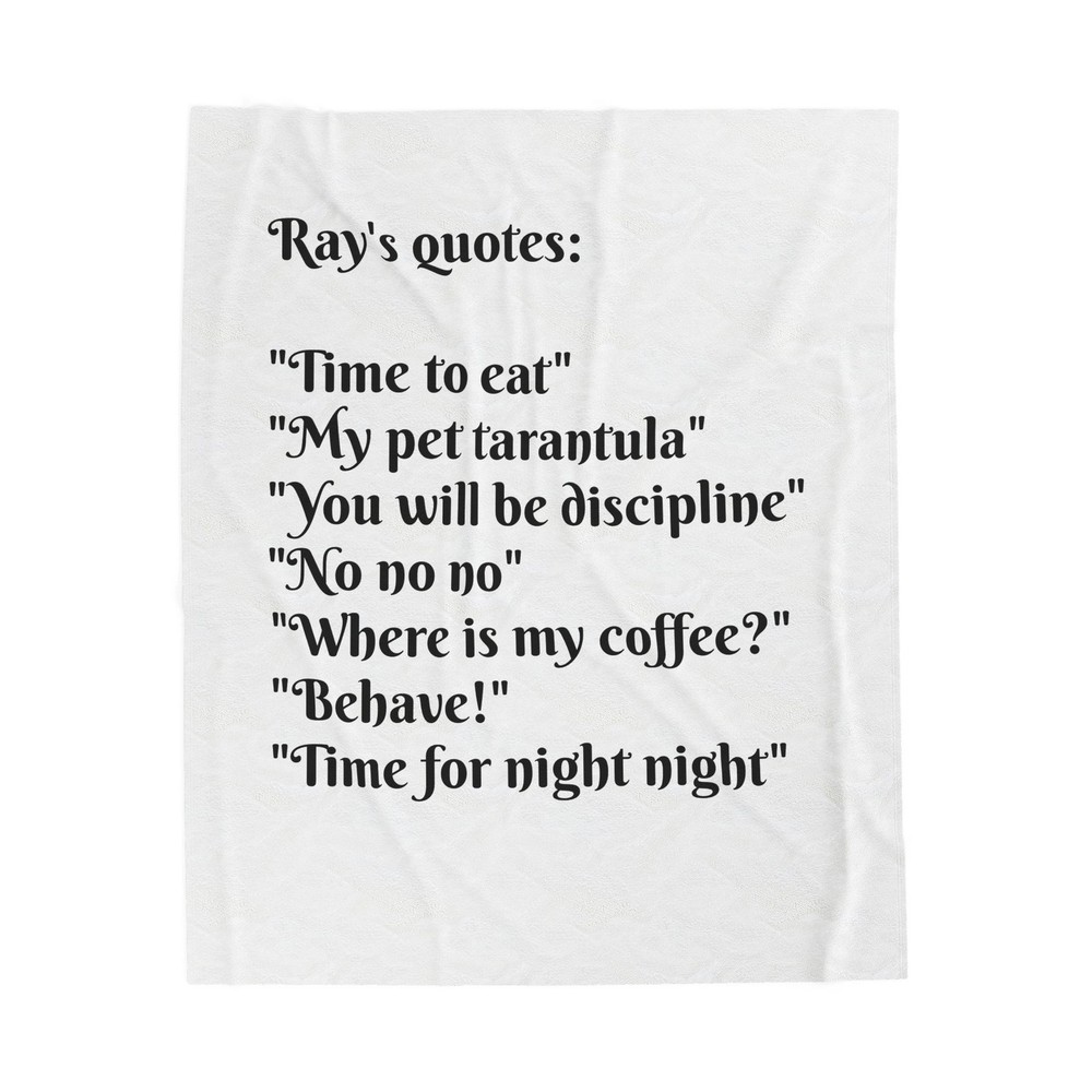 Ray's Quotes Plush Blanket | Personalized Quote Throw