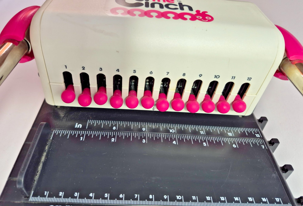 We R Memory Keepers The Cinch Book Binding Machine Pink & White