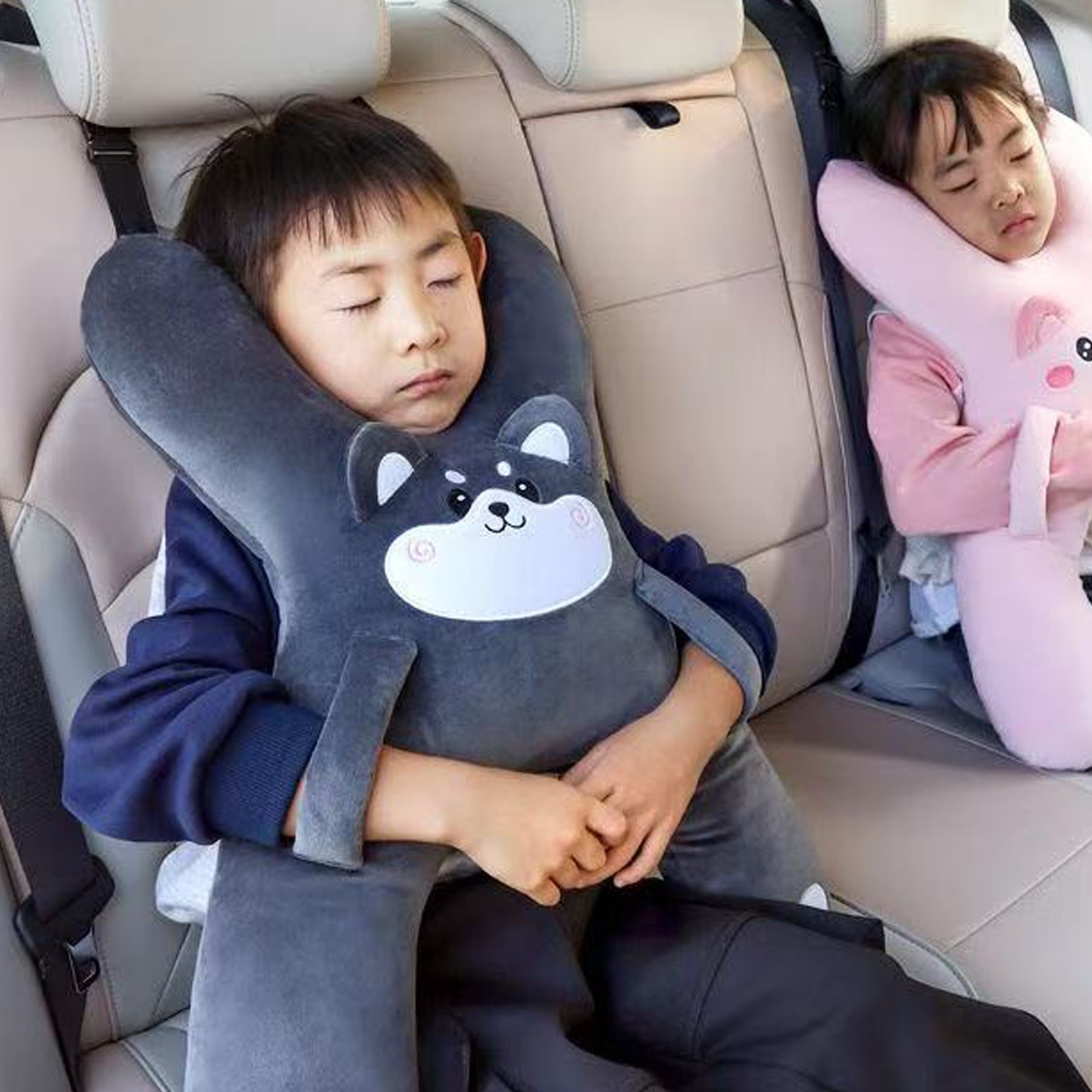 Kids Car Pillow Travel Neck Rest Car Seat Pillow Breathable H Shape