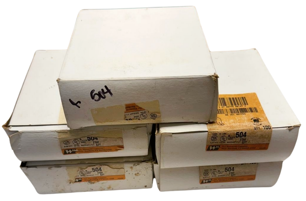(Box of 100) Wiremold 504 Surface Metal Raceway Fitting Strap Buff
