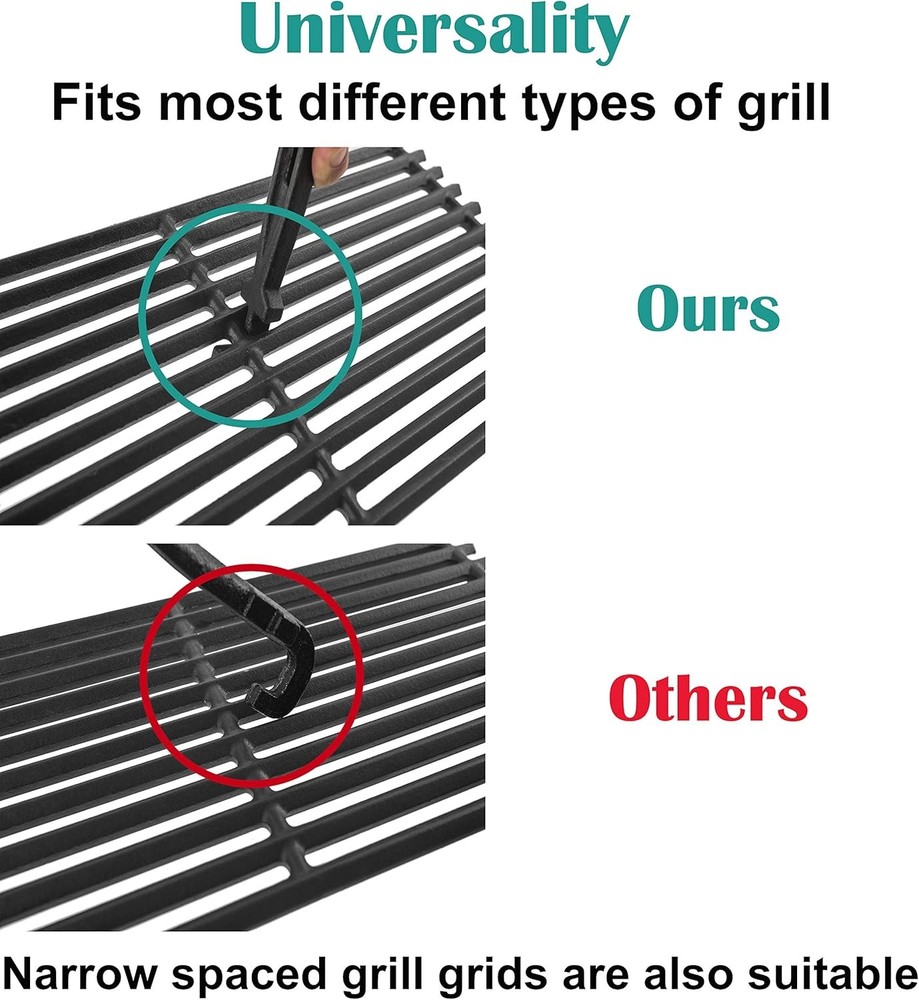 Cast Iron Grill Grate Lifter, Barbecue Universal Grid Hot Surfaces...