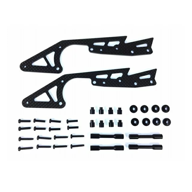 Square Carbon Sub-Chassis Set (Black) SWR-110BK2