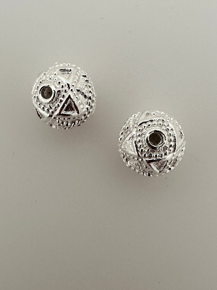 925 Sterling Silver Beads | Round Beads | 2Pcs. Per Pack | Silver Bead | Sizes: