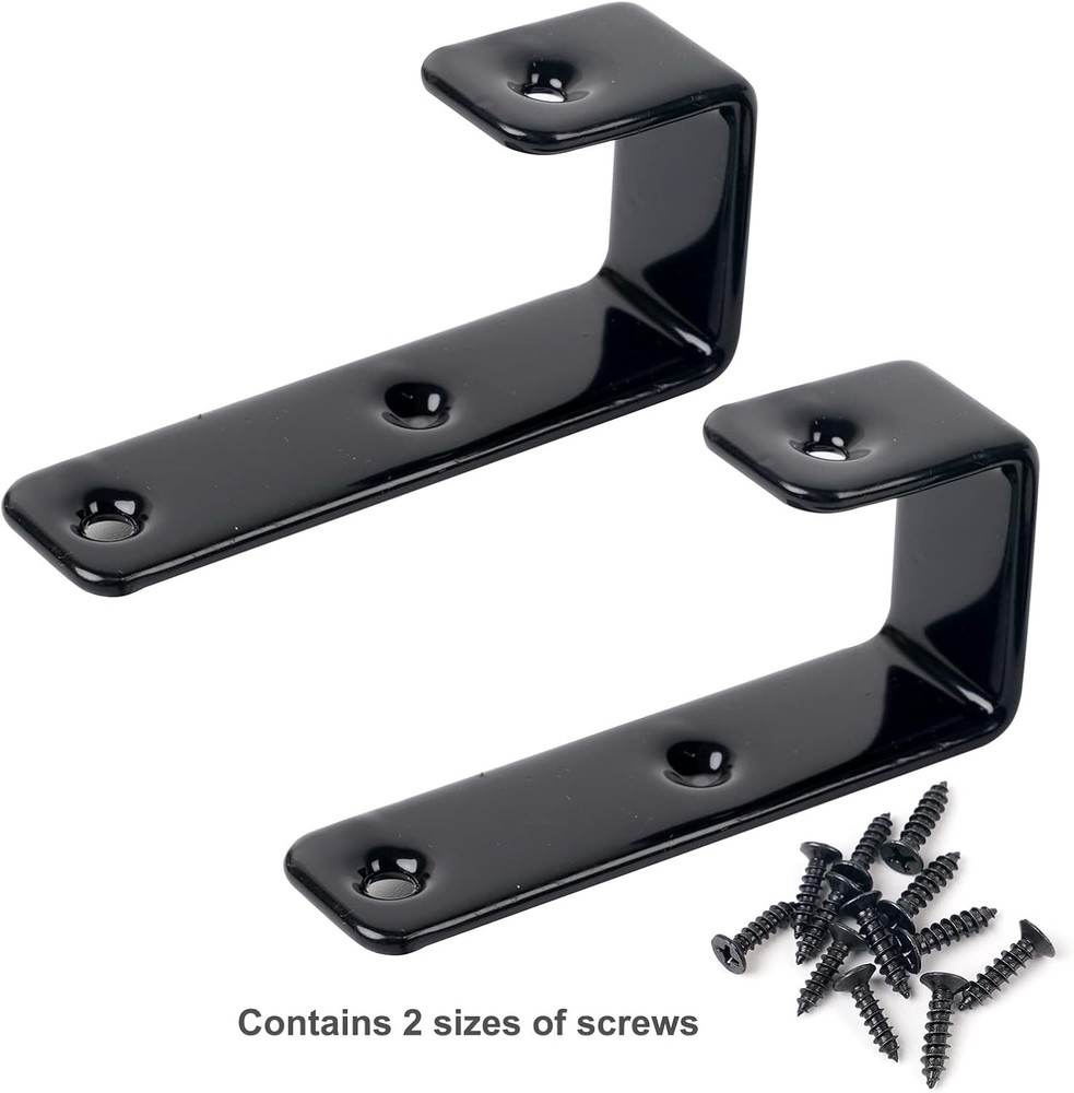 Rust-Resistant Black PVC Bunk Bed Ladder Hooks - Easy Installation Included