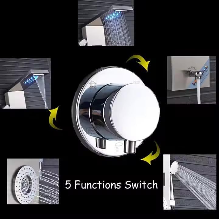 ZeeCry Bathroom 4 Body Message Jet Shower Panel Wall Mounted