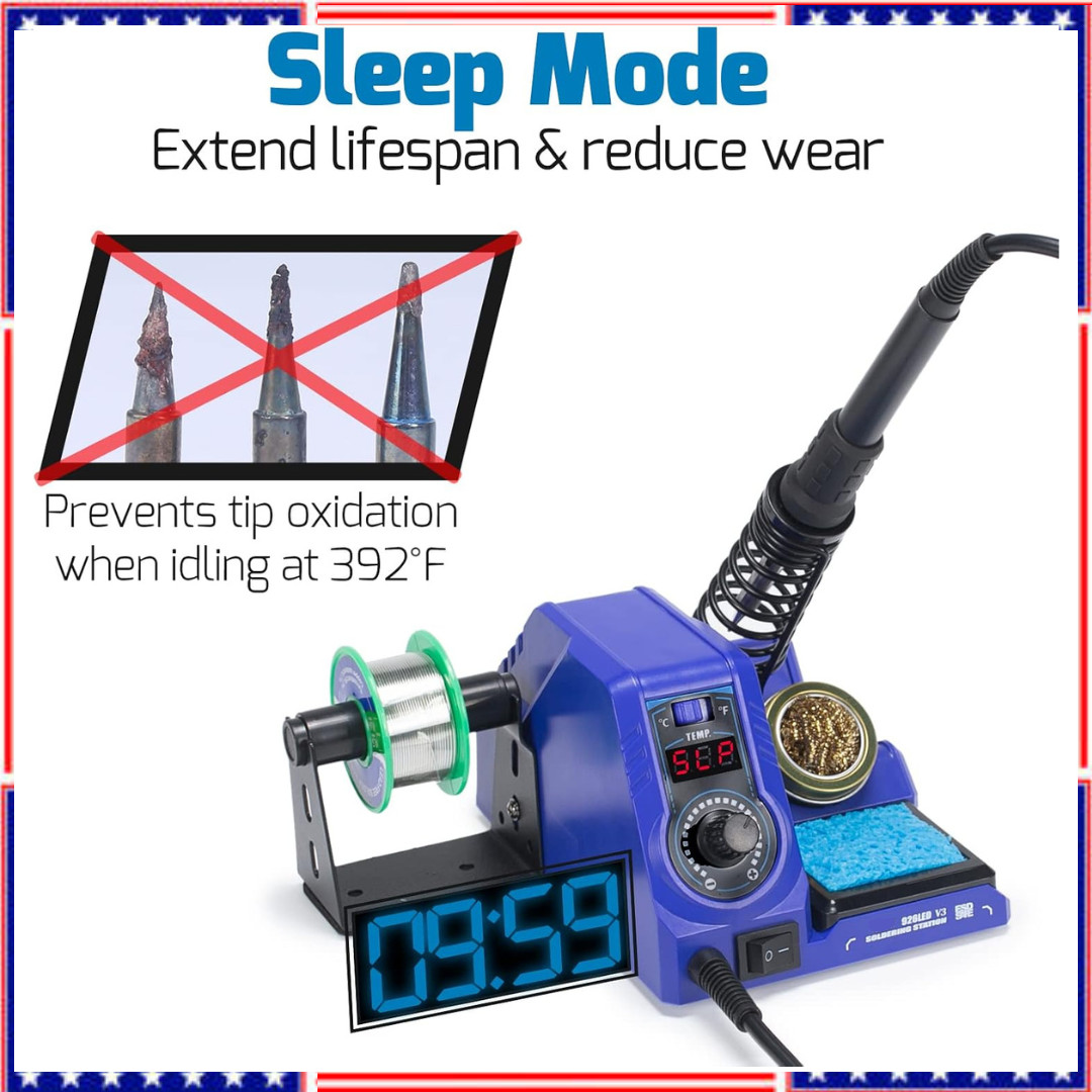 130W Digital Display Soldering Station Kit with 5 Tips