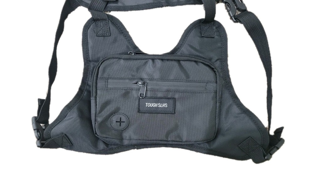 Tough SLHS Adjustable Black Chest Rig With Pockets