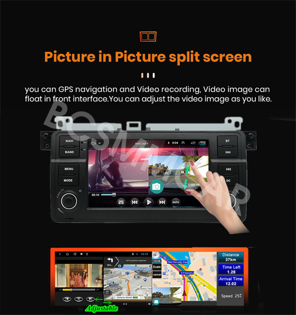 Fit For BMW E46 2-door Coupe 1999-2006 2DIN Car Stereo Radio Player Head Unit FM