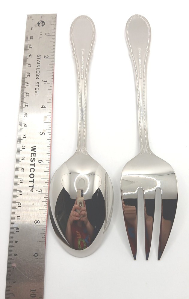 Reed & Barton Winslet Serving Hostess 2 Piece Set 18/10 Stainless Flatware NOS