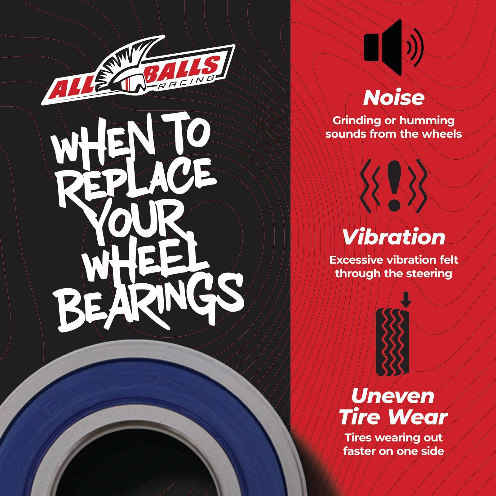 All Balls Front Wheel Bearing Seal Kit For Yamaha YZ250F 01-12 YZ400F 98-99