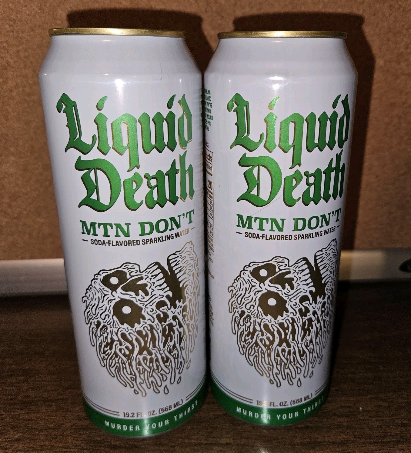 2x Liquid Death Mtn Don't Soda Flavored Sparkling Water 19.2oz Cans Mountain Dew