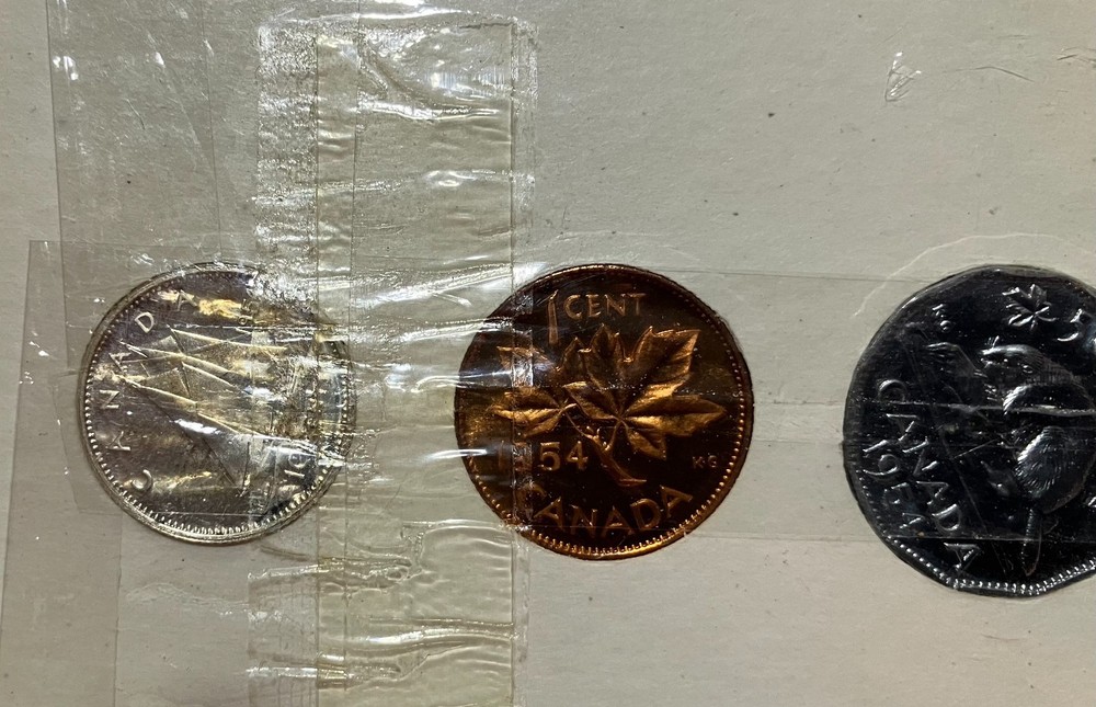 1954 Canada RCM Uncirculated Proof Like Set-NSF One Cent-RARE SET