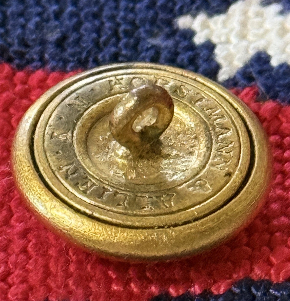 Civil War South Carolina Vest-Cuff Button Horstmann & Allien NY Excellent Gilt