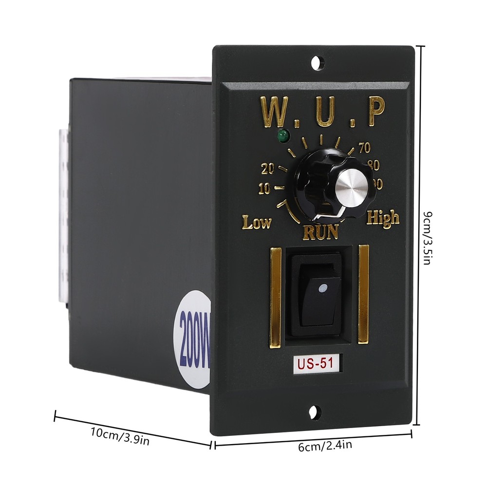 110V 200W Adjustable Speed AC Gear Reduction Motor Reversible Motor w/Controller