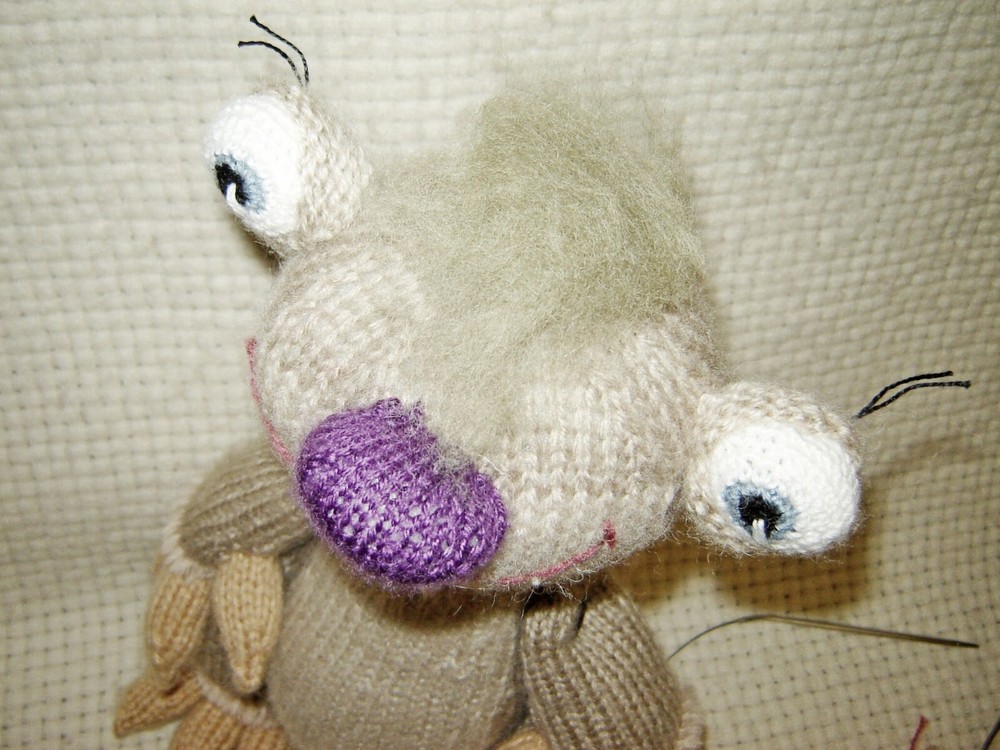 Toy Knitting patterns - set patterns of Sid, Scrat, Rudi based on Ice Age