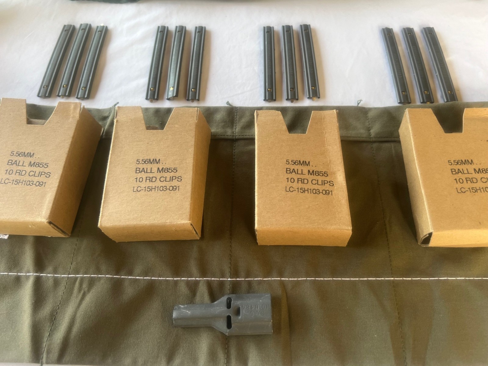 USGI Surplus .223 5.56 Refill / Repack set, Bandolier loader, strip clips, boxes