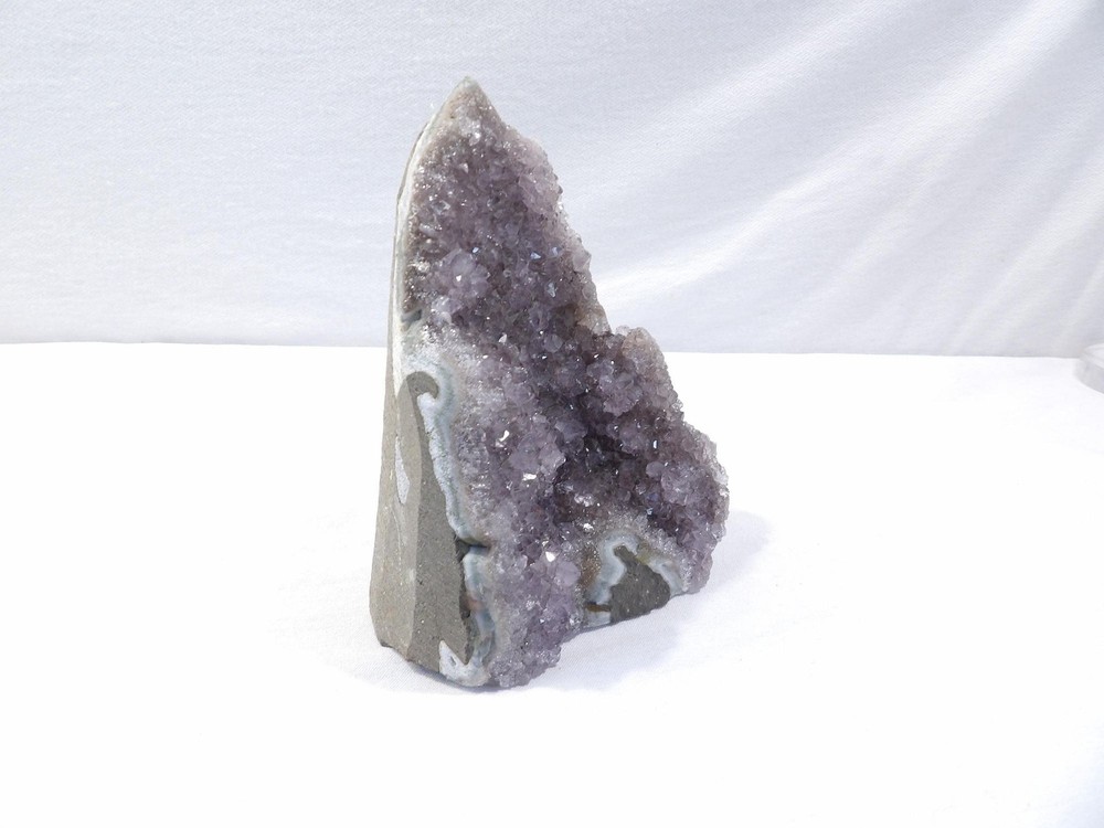 Natural Amethyst Crystal Cluster Deep Purple Geode, large 1lb 6.7oz