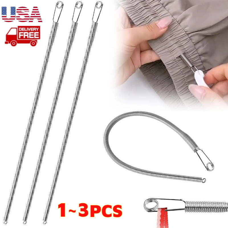 Elastic Threader Clips Rope Band Drawstring Cord Guide Effortless Threading Tool