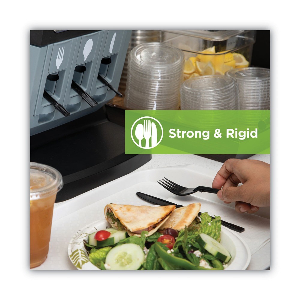 Dixie DUSSPT5 SmartStock Dispensing System Plastic Spoon - Black (960/CT) New