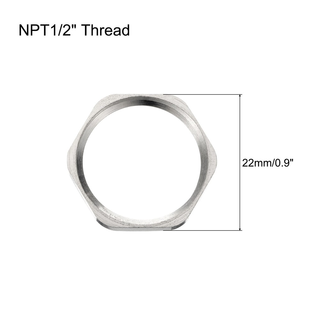 12PCS Cast Pipe Fitting Hex Locknut Nut NPT1/2" Female Thread