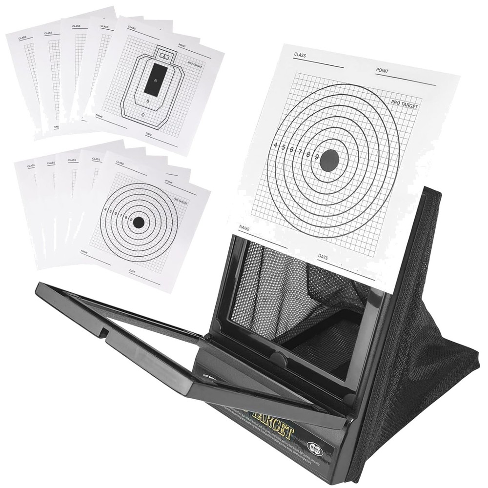 Folding Airsoft Target with Catcher - Perfect for Backyard Shooting Practice