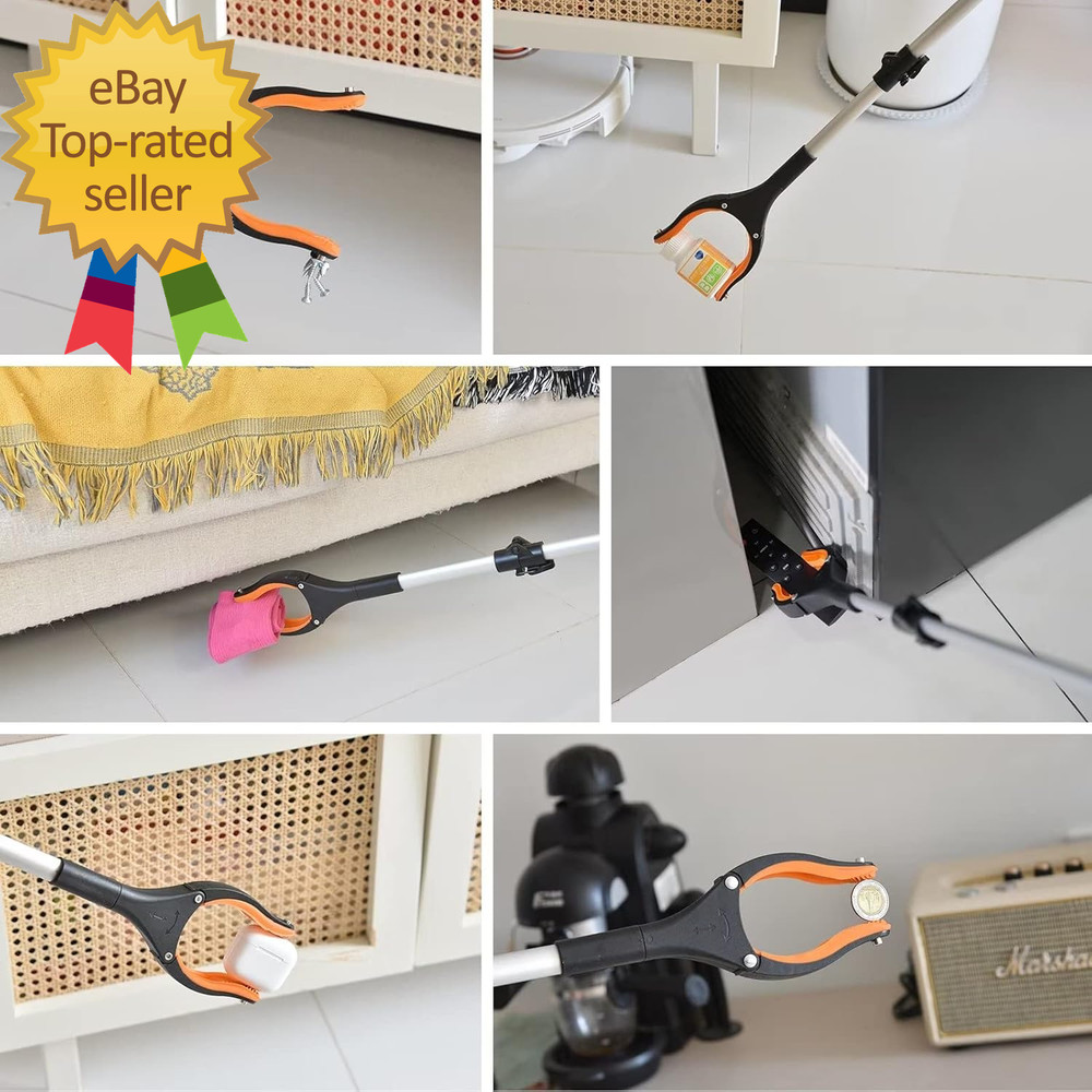 43" Extra Long Grabber Tool Foldable Grabbers for Elderly Grab It Reaching Tool