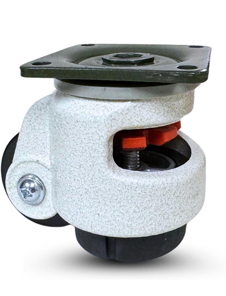 CasterHQ - Retractable Leveling Machine Casters - 4 Pack - 2,400 lbs Per Set