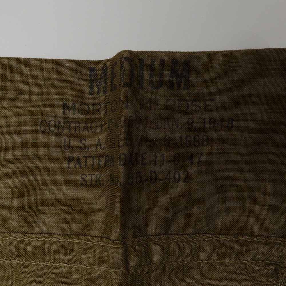 Vintage WWII Military 40s Button Shorts Boxers Size 32 Morton Rose Olive Green