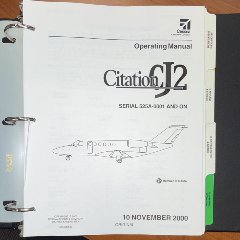 Citation CJ2 Operating Manual