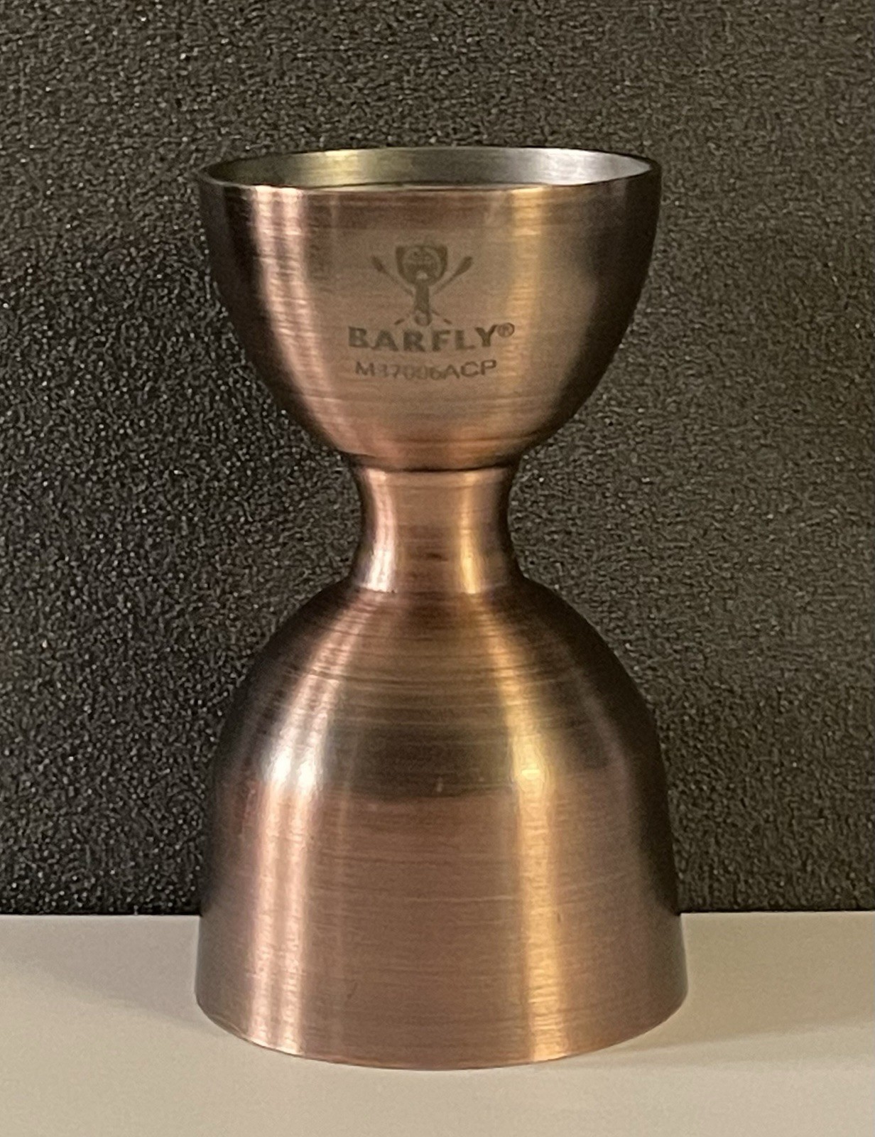 BARFLY Straight Rim Bell Jigger 1oz/2oz M37006ACP Stainless Steel Copper Plating