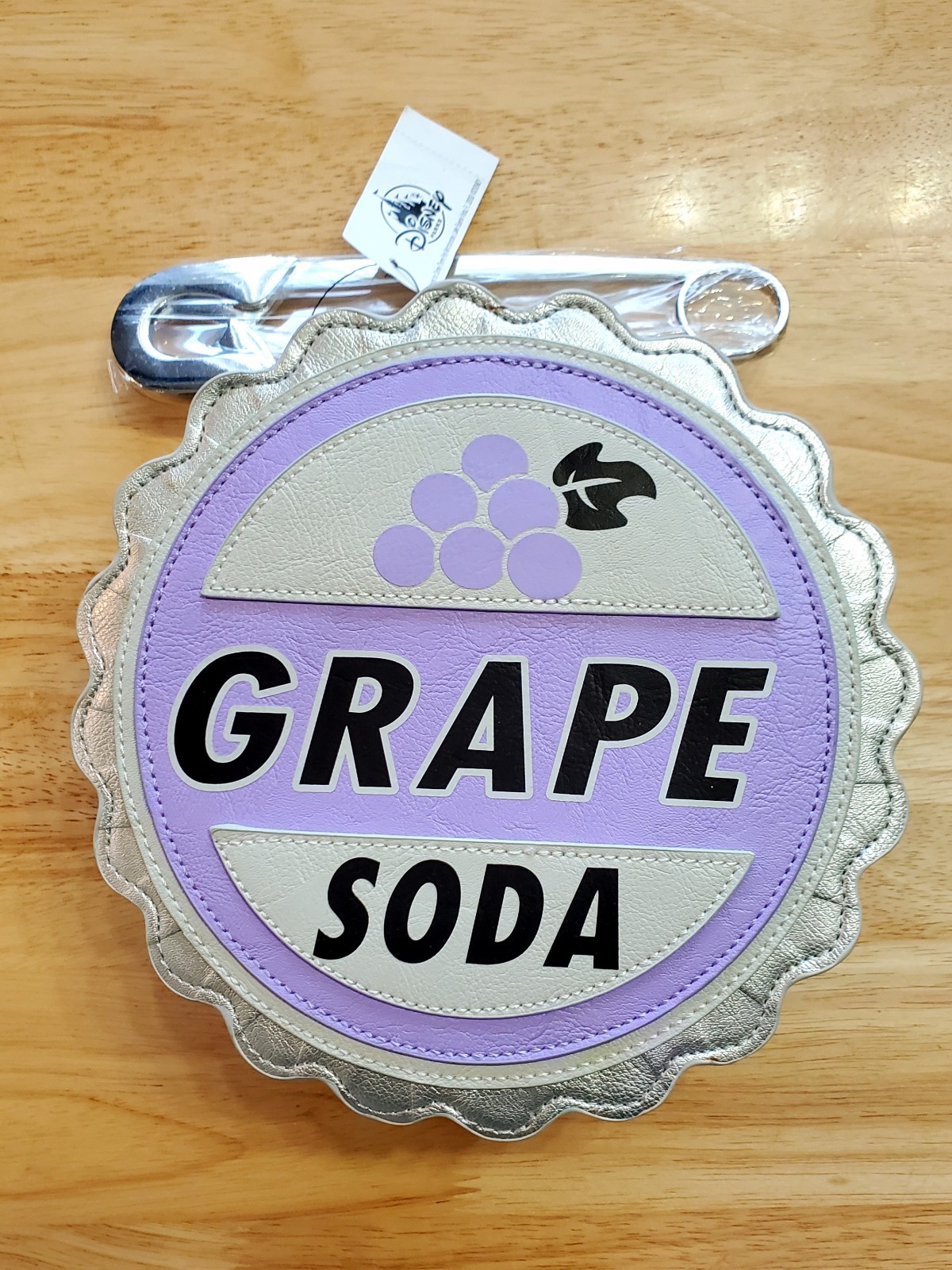Disney Parks Exclusive Pixar Up Ellie Grape Soda Bottle Cap Crossbody Bag Purse