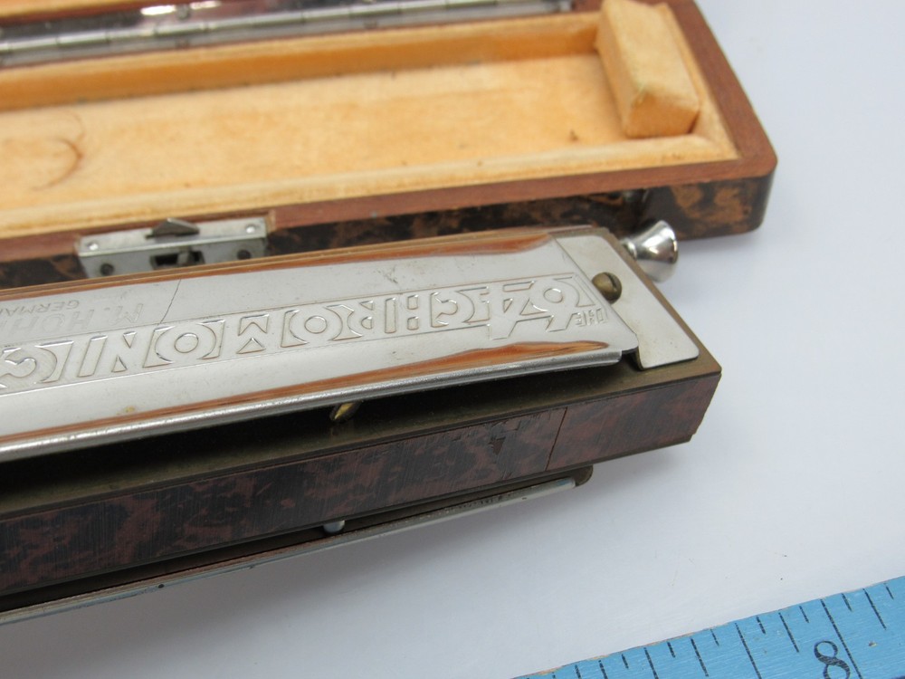Vintage HOHNER 64 Chromonica Harmonica Professional Model Key C 4 Octaves
