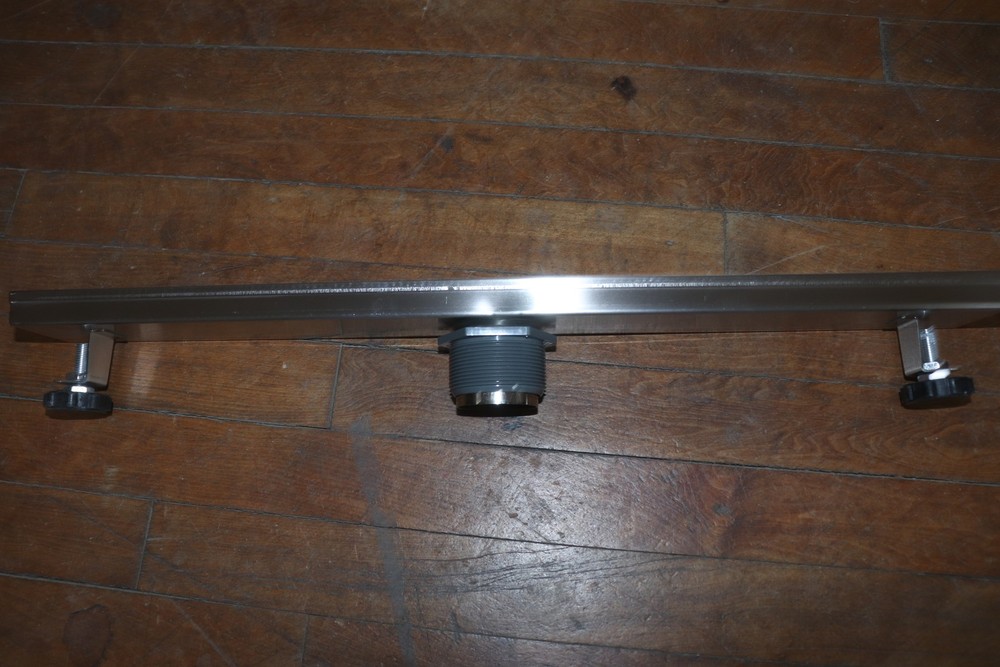 (1-Pk) Linear Shower Drain with Square Pattern Drain Cover- Missing Basket Hook