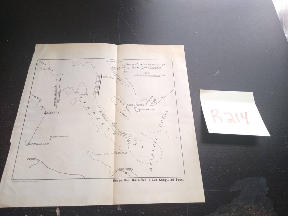 1915 York Split Channel Engineering Army Sketch Map