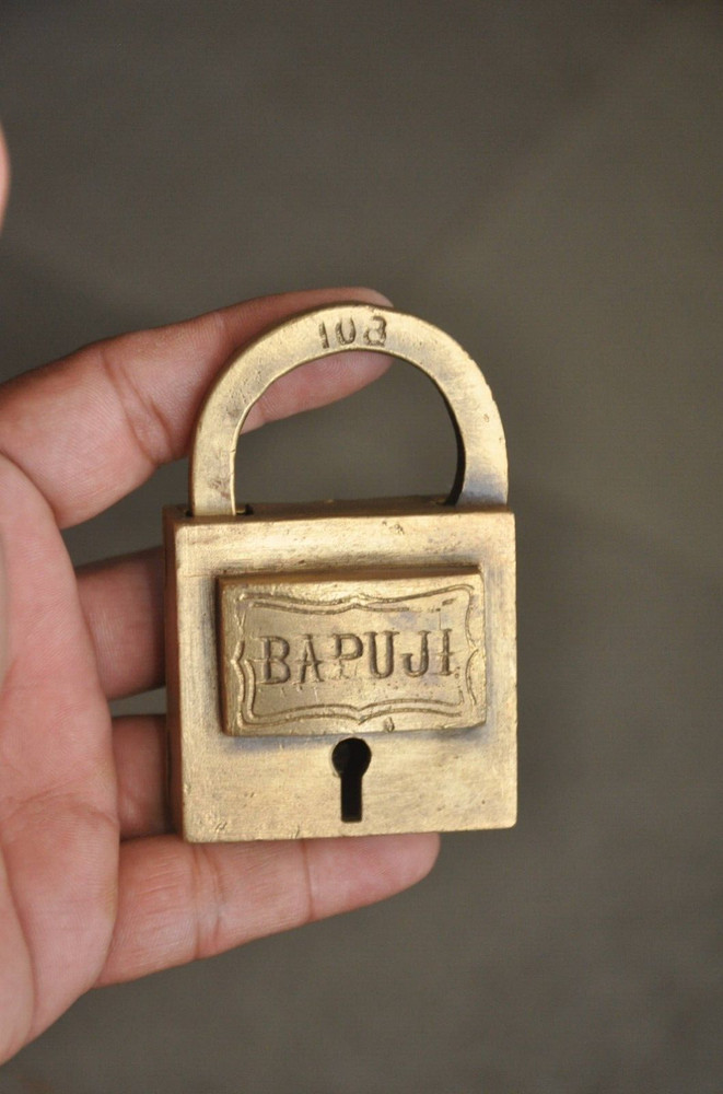 5 Pc Vintage Different Brands Brass Handcrafted Solid Padlocks