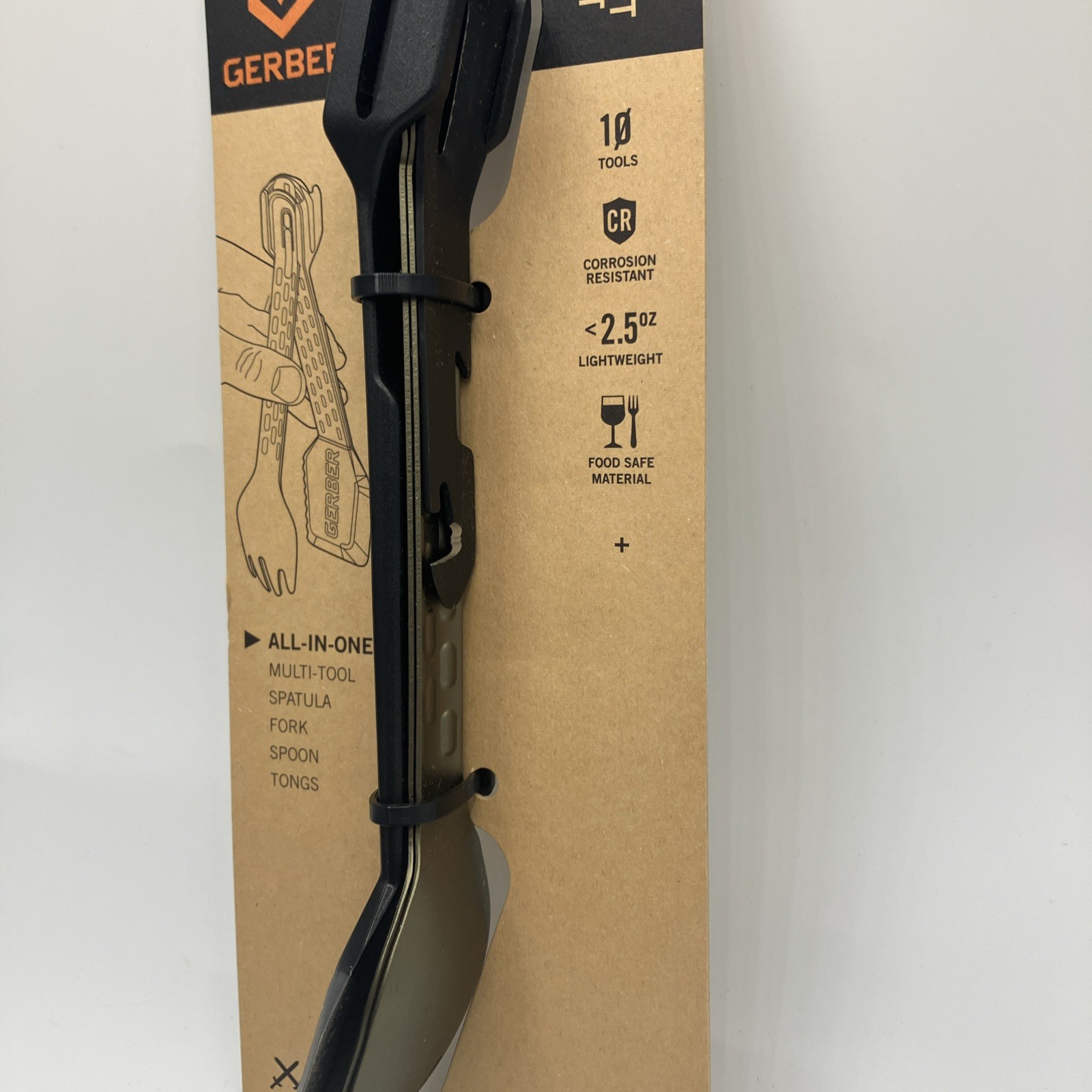 Gerber ComplEAT Utensil Set (4 pc Set) Color: Flat Sage - Camping Outdoor Gear