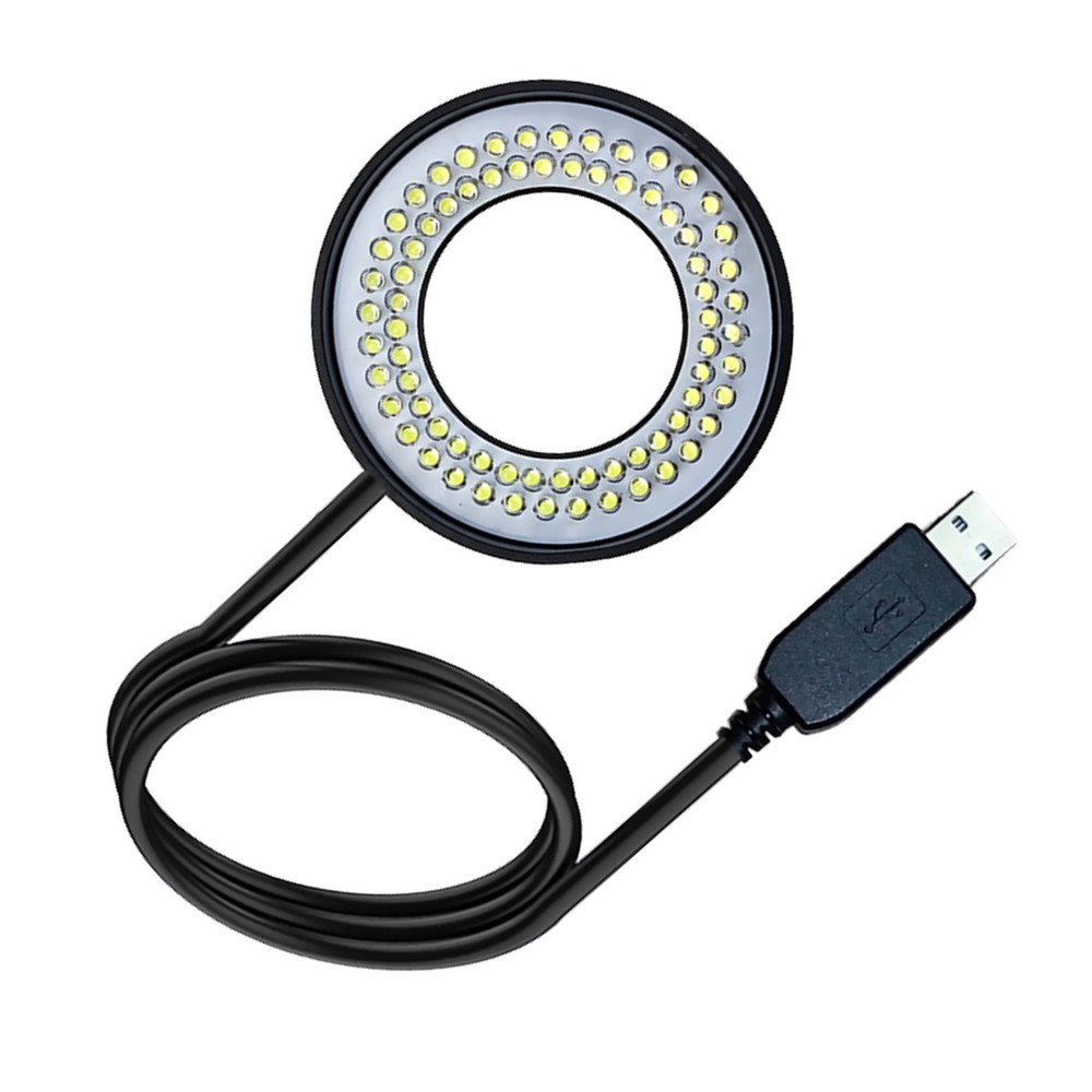 New USB 72 LED Ring Light Microscope Adjustable bright Illuminator Focus Lamp