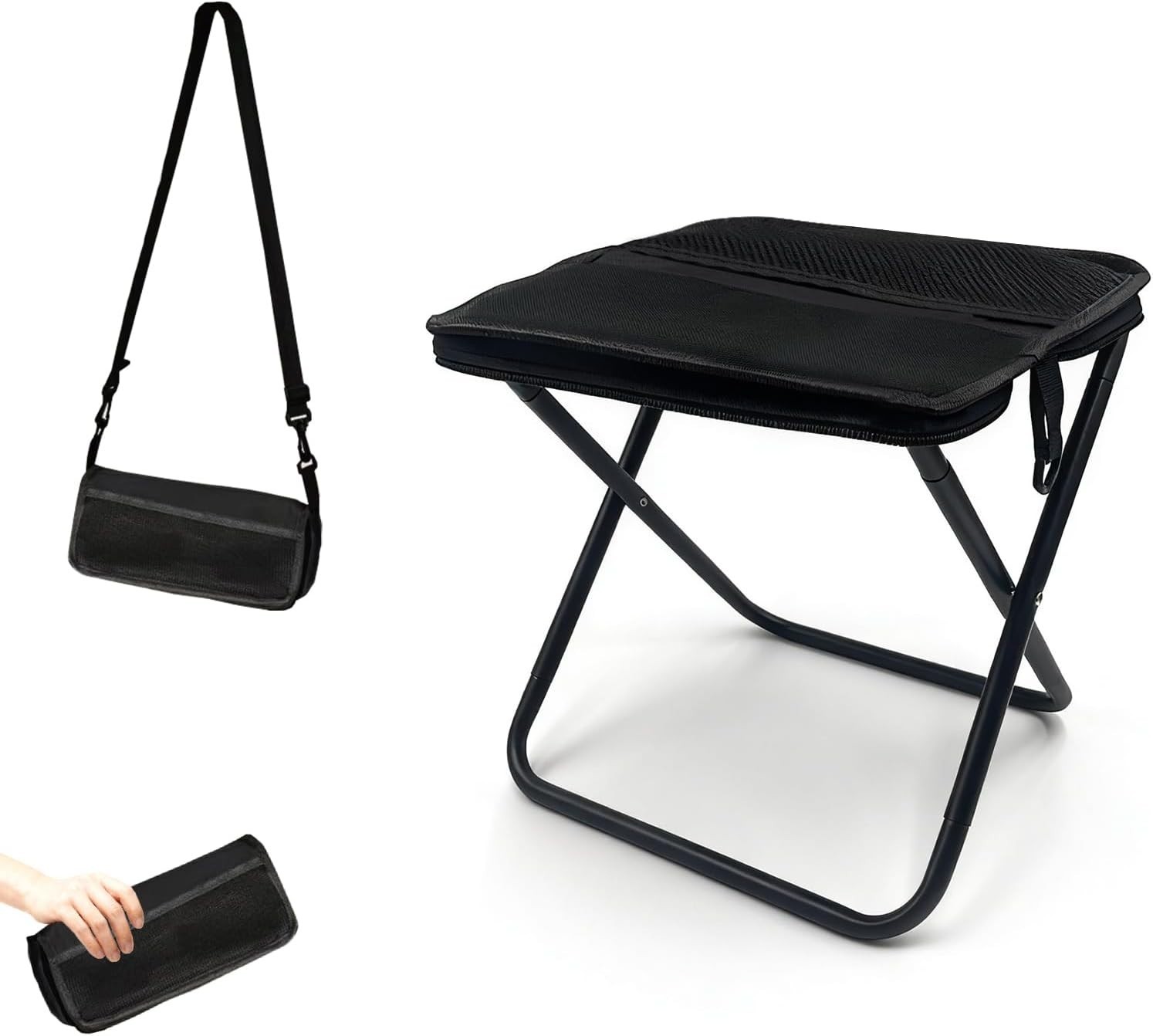Portable Foldable Backpack Stool,Foldable Travel Stool Bag,Carry Outdoor Chair