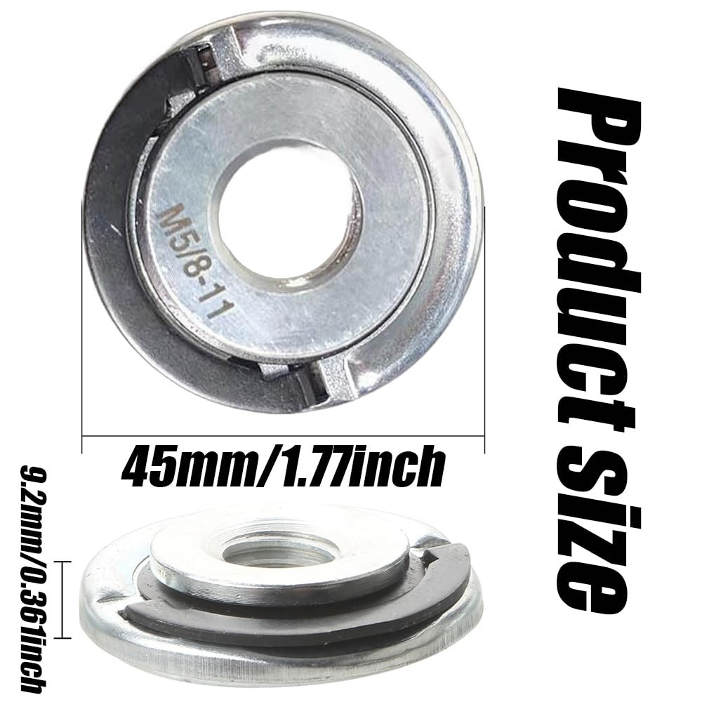 2Pcs Angle Grinder Flange Nuts, Quick Change 5/8-11 Grinder Locking Nuts, Qui...