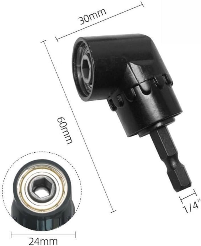 Right Angle Drill Adapter, 105 Degree Right Angle Drill Attachment, Power Screwd