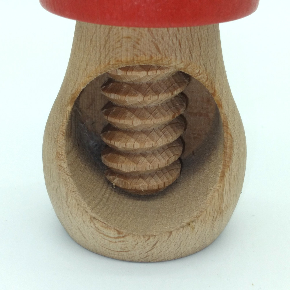 Slovenia Carved Beechnut 4" Nutcracker Mushroom