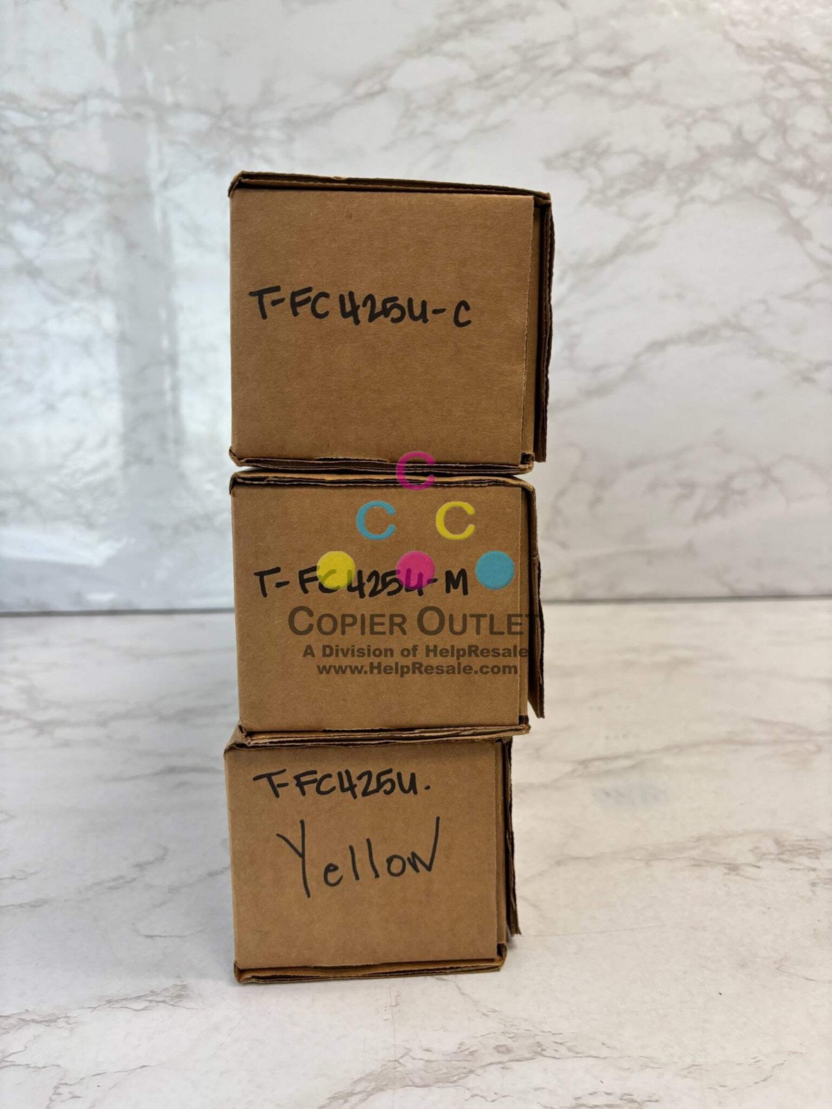 3 OEM Toshiba es2525AC,3025AC,3525AC Cyan, Mag & Yellow Toners T-FC425U-C,M,Y