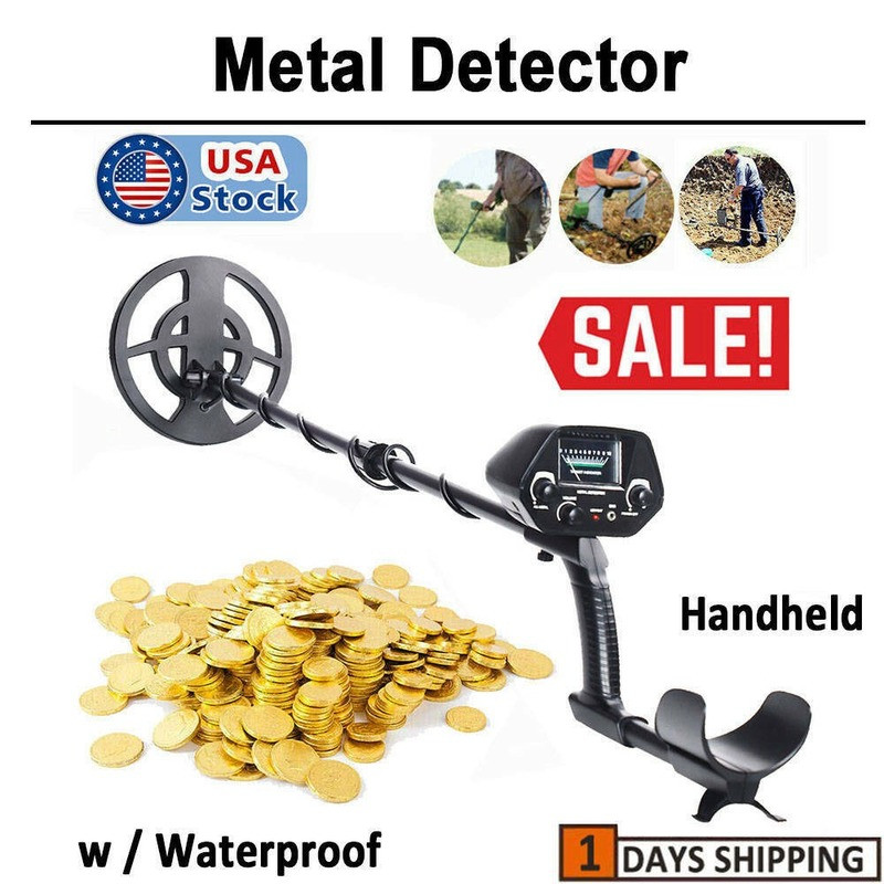 Handheld Metal Detector w/ Waterproof Coil Digger Deep Sensitive LCD Display