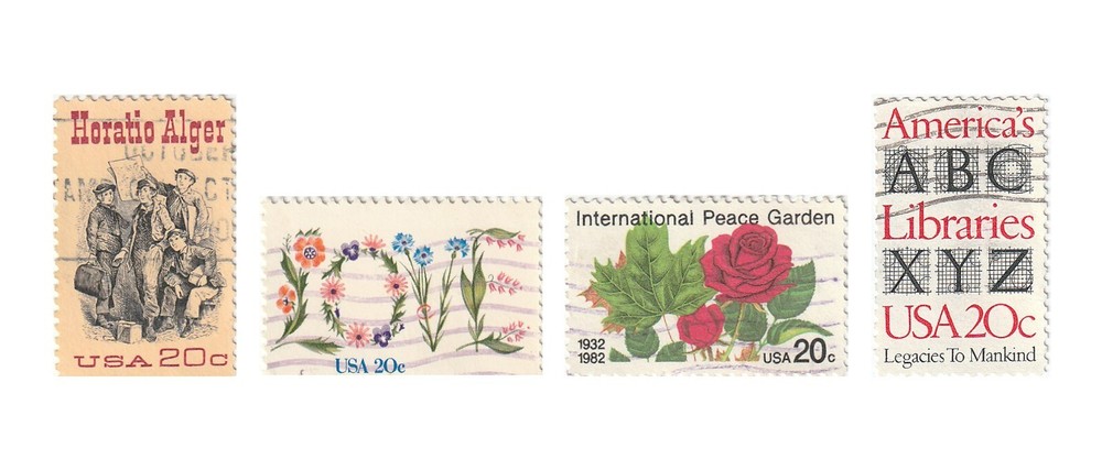 USA Stamp _ 4 Pcs 20 Cent Stamp _ Used Fancy Cancel